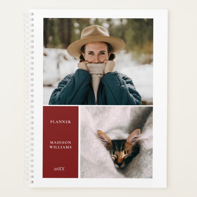 Einfache Farben Falu-Rahmen-Foto-Planer Planer (Vorderseite)