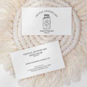 Einfache Farben New Age Kristallapotheke Busine Visitenkarte