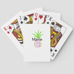 Einfache farbenfrohe Ananas hinzufügen Name minima Spielkarten