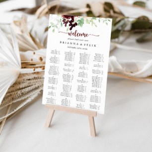 Einfache farbenfrohe klassische Alphabetik-Sitzkar Poster