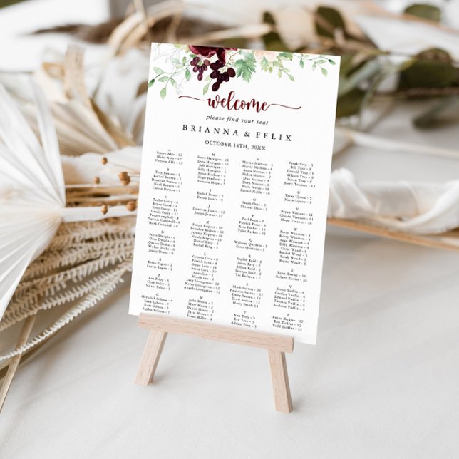 Einfache farbenfrohe klassische Alphabetik-Sitzkar Poster (Von Creator hochgeladen)