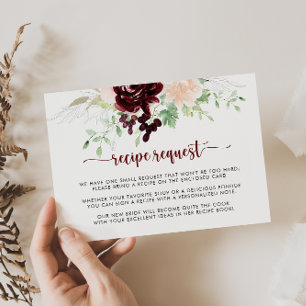 Einfache farbenfrohe klassische Hochzeitsrezepte Begleitkarte