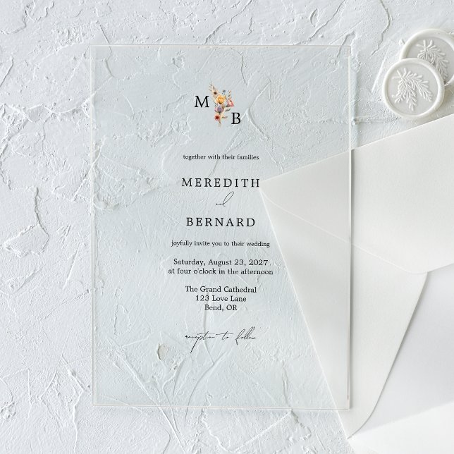 Einfache farbenfrohe Monografie Acryleinladungen (Von Creator hochgeladen)