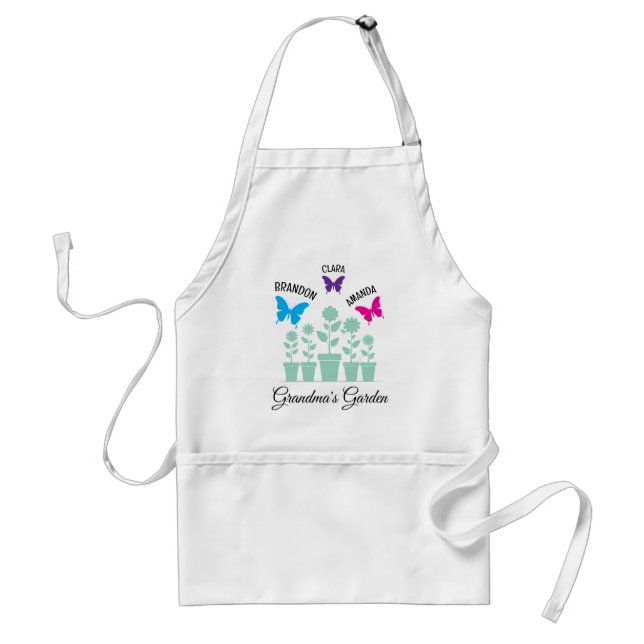 Einfache farbenfrohe Schmetterlinge Großkinder Oma Schürze (Vorne)