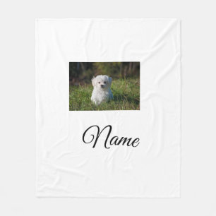 Einfache farbenfrohe Tier-Add-Name-Foto-individuel Fleecedecke