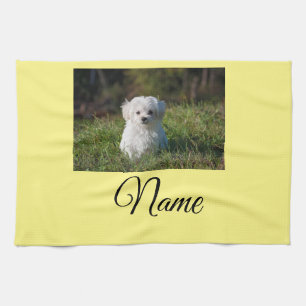 Einfache farbenfrohe Tier-Add-Name-Foto-individuel Geschirrtuch