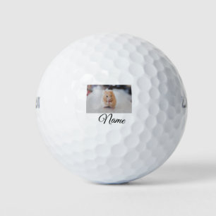 Einfache farbenfrohe Tier-Add-Name-Foto-individuel Golfball