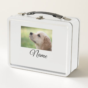 Einfache farbenfrohe Tier-Add-Name-Foto-individuel Metall Brotdose