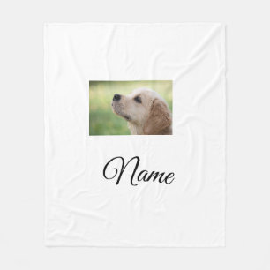 Einfache farbenfrohe Tier-Add-Name-Foto-Throw Fleecedecke