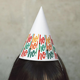 Einfache farbenfrohe Weihnachts-Pinsel-Handschrift Partyhütchen