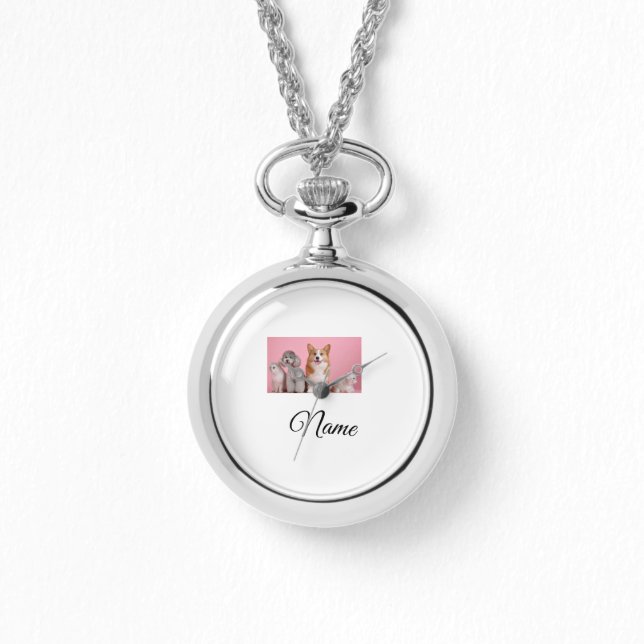 Einfache farbige Foto hinzufügen Armbanduhr (Vorderseite)