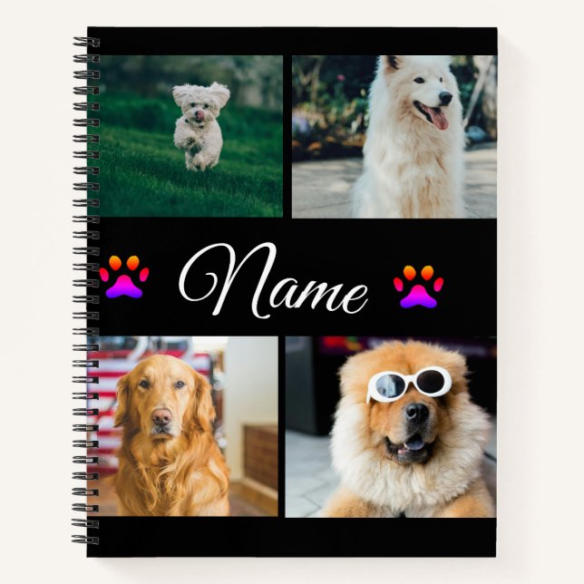 Einfache farbige Foto-Namenssammlung Notizbuch (Vorderseite)