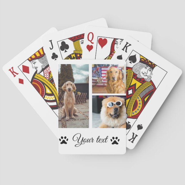 Einfache farbige Foto-Namenssammlung Spielkarten (Rückseite)