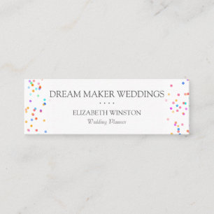 Einfache Farbige Konfetti Mini Visitenkarte