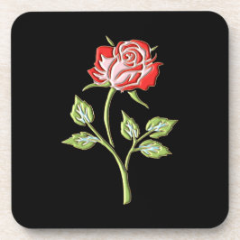 Einfache farbige Rose Getränkeuntersetzer