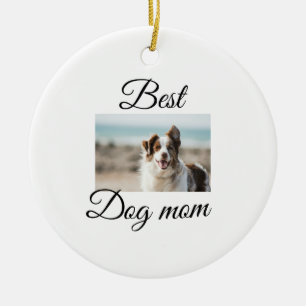 Einfache farbige Tiere geben Foto Hund Mama-Gesche Keramik Ornament