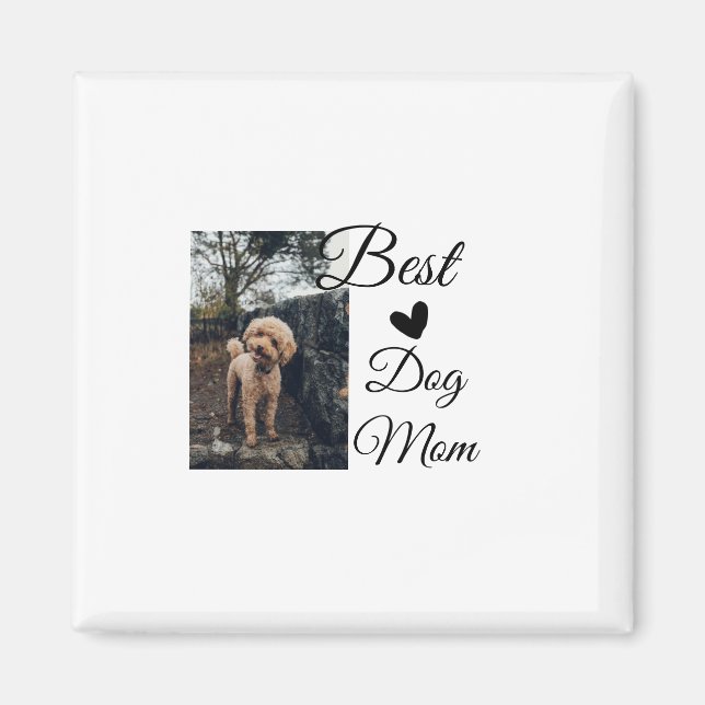 Einfache farbige Tiere geben Foto Hund Mama-Gesche Magnet (Vorne)