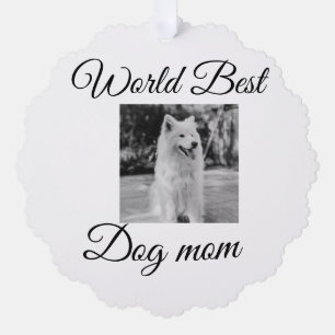 Einfache farbige Tiere geben Foto Hund Mama-Gesche Ornament Karte