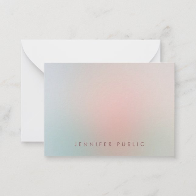 Einfache Farbvorlage für die Kalligraphie Monogram Mitteilungskarte (Vorderseite)