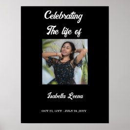 Einfache Feier zum Foto der Beerdigung Poster