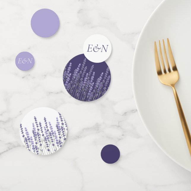 Einfache feine französische Lavendelhochzeit Konfetti (Gruppe)