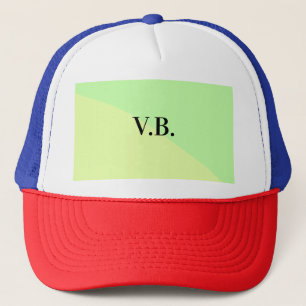 Einfache feste Farbe Name Text Monogramm gelb g Truckerkappe