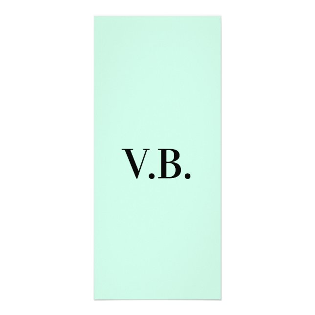Einfache feste Farbe Name Text Monogramm  Werbekarte (Vorne)