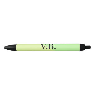 Einfache feste Farbe Namen Text Monogramm gelb g Kugelschreiber