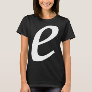 Einfache fette große weiße Schrift Unterbuchstabe T-Shirt