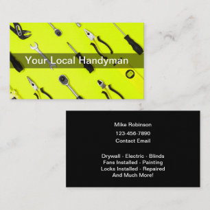 Einfache, fette Handyman Style Business Cards Visitenkarte