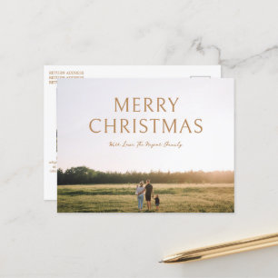 Einfache, fette Typografie Foto Moderne Weihnachte Feiertagspostkarte