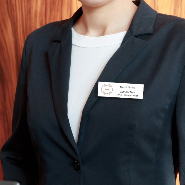 Einfache Firmenlogo Hotel-Aufgabe jeder Farbe Namensschild (Von Creator hochgeladen)