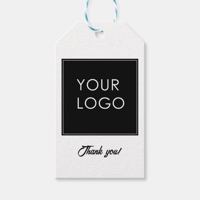 Einfache Firmenlogo-Marke Vielen Dank Geschenkanhänger (Vorderseite)