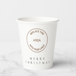 Einfache Firmenlogos Frohe Weihnachten Pappbecher