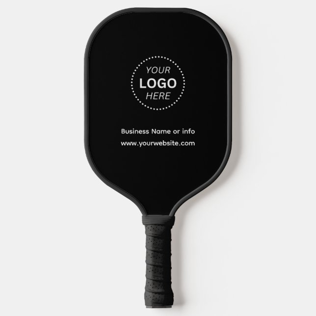 Einfache Firmenlogos oder Berufliche Informationen Pickleball Schläger (Vorderseite)