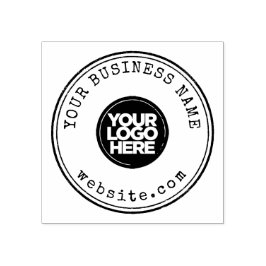 Einfache Firmenname Logo-Website Schreibmaschine R Gummistempel