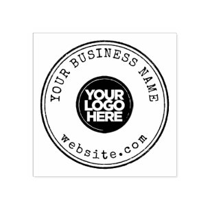 Einfache Firmenname Logo-Website Schreibmaschine R Gummistempel