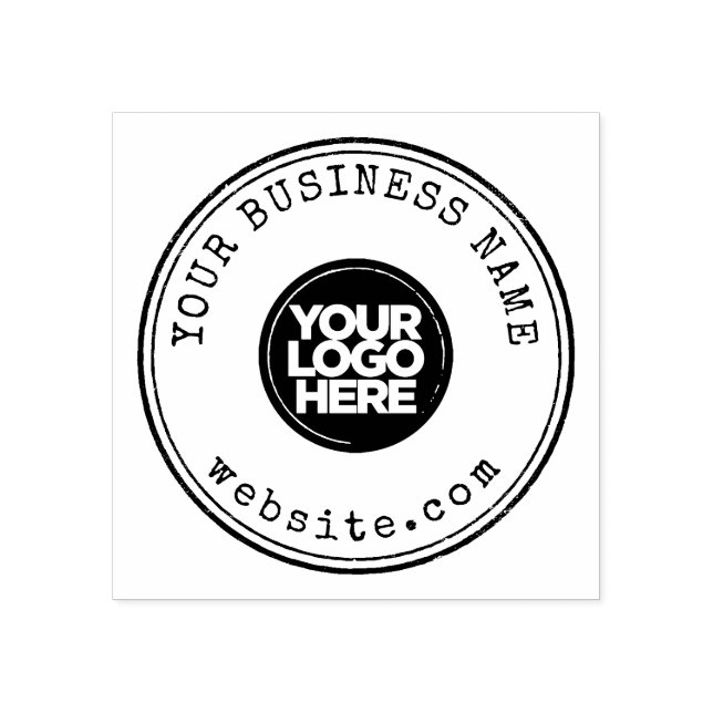 Einfache Firmenname Logo-Website Schreibmaschine R Gummistempel (Prägung)