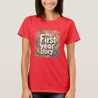 Einfache flache Illustration Erste-Jahr-Lehrer-Erm T-Shirt