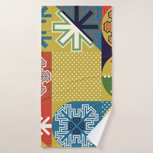 Einfache flache lokale Umgebung mit mehrfarbigem G Badehandtuch (Badehandtuch)