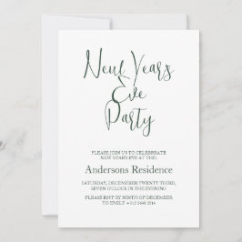 Einfache Flasche Grün Silvester Party Einladung