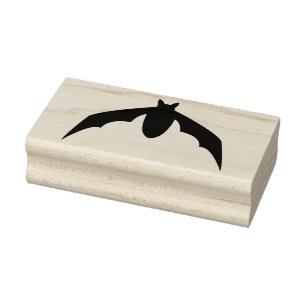Einfache Fledermaus mit nach unten gerichteten Flü Gummistempel