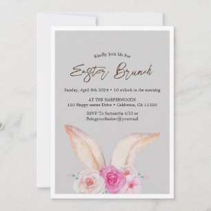 Einfache florale Aquarelljagd Osterbrunch Ei Einladung