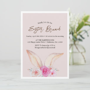 Einfache florale Aquarelljagd Osterbrunch Ei Einladung