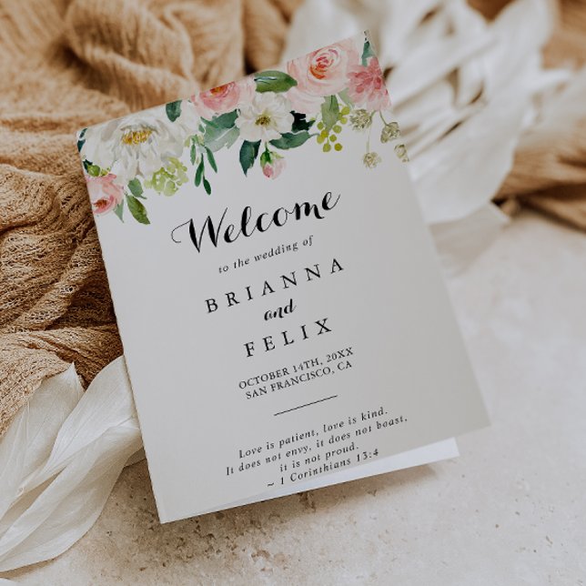 Einfache florale grüne Kalligraphie geflochtene Ho Programm (Von Creator hochgeladen)