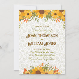 Einfache florale Hochzeitskarte Einladung