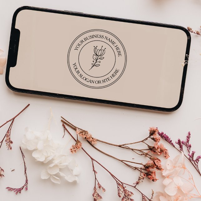 Einfache florale Kundenfirmen Gummistempel (Von Creator hochgeladen)