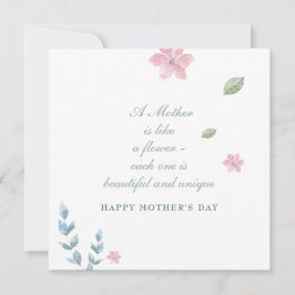 Einfache florale Muttertagskarte