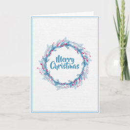 Einfache florale Personalisierte Urlaubskarte Karte