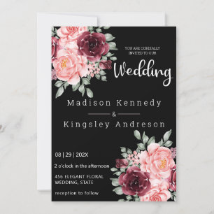 Einfache florale Spektakulär Elegant Luxuriös Einladung